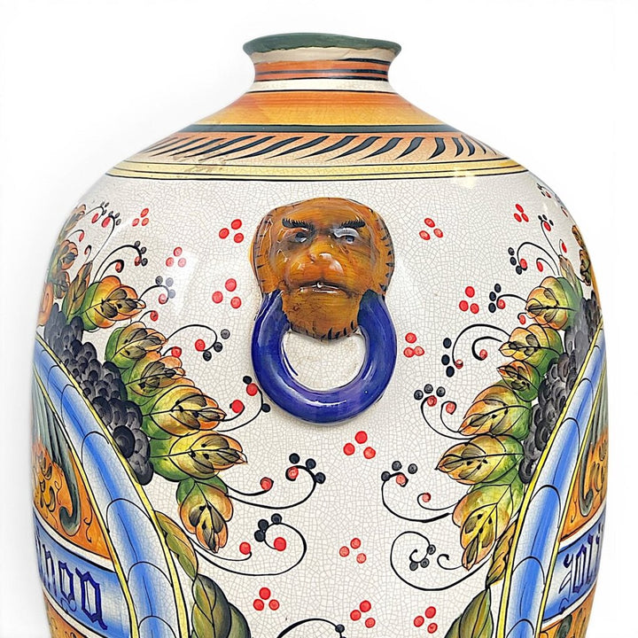 Olio di Moringa Majolica-style Urn Vase