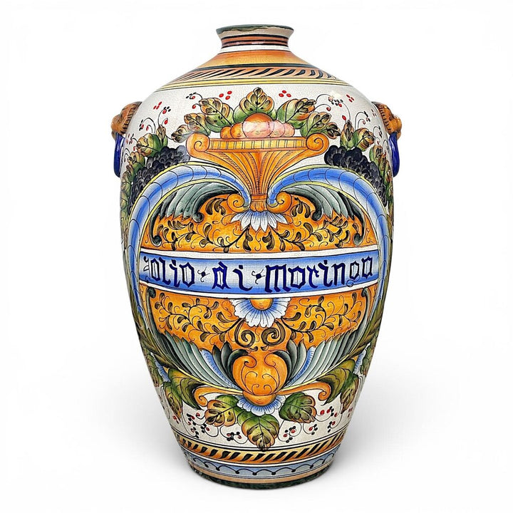 Olio di Moringa Majolica-style Urn Vase