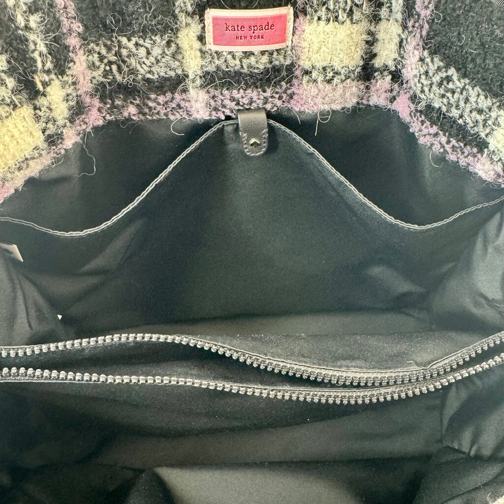 New York Wool Plaid Tote Bag