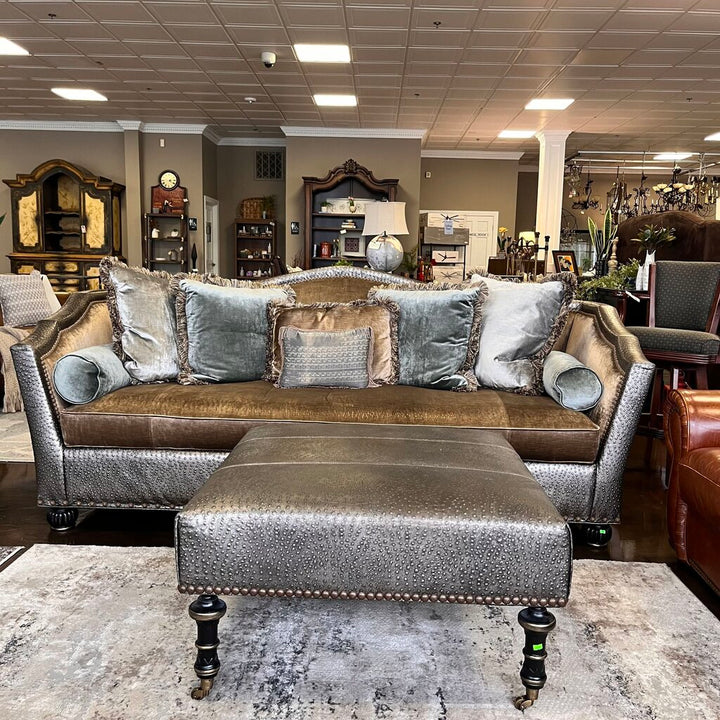Orig Price $6000 - Sofa w/ Ottoman & Accent Pillows