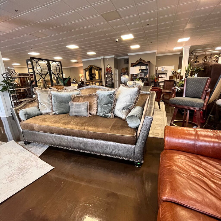 Orig Price $6000 - Sofa w/ Ottoman & Accent Pillows