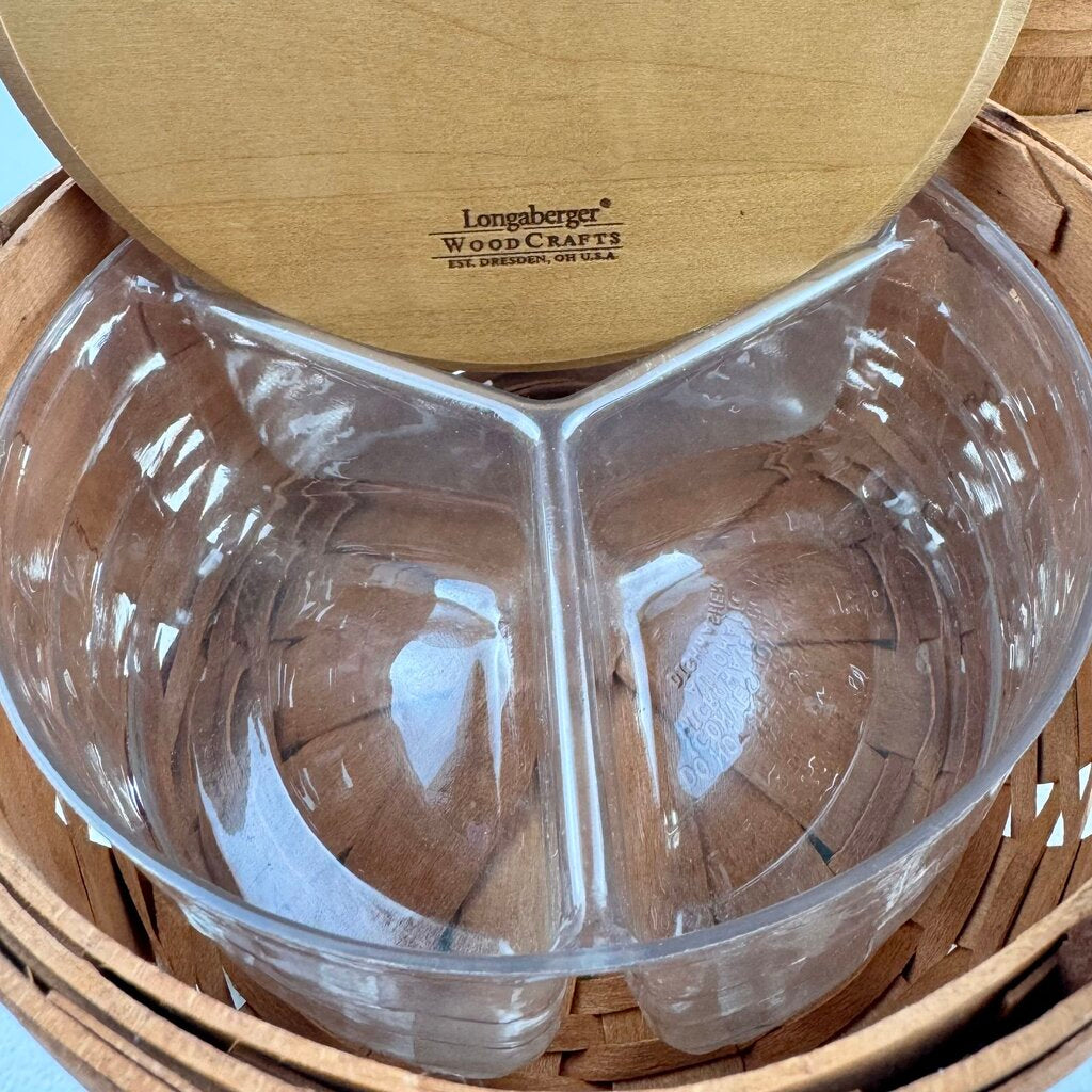 Pair of Divided Lidded Baskets with Protector