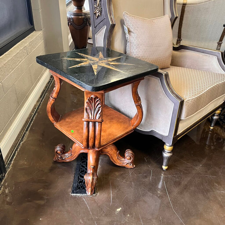 Orig Price $450 - Side Table W/ Stone Top