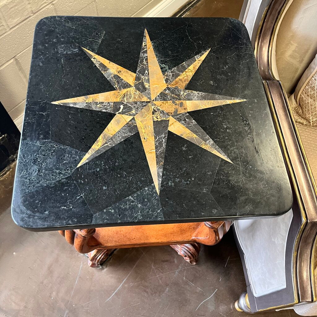 Orig Price $450 - Side Table W/ Stone Top