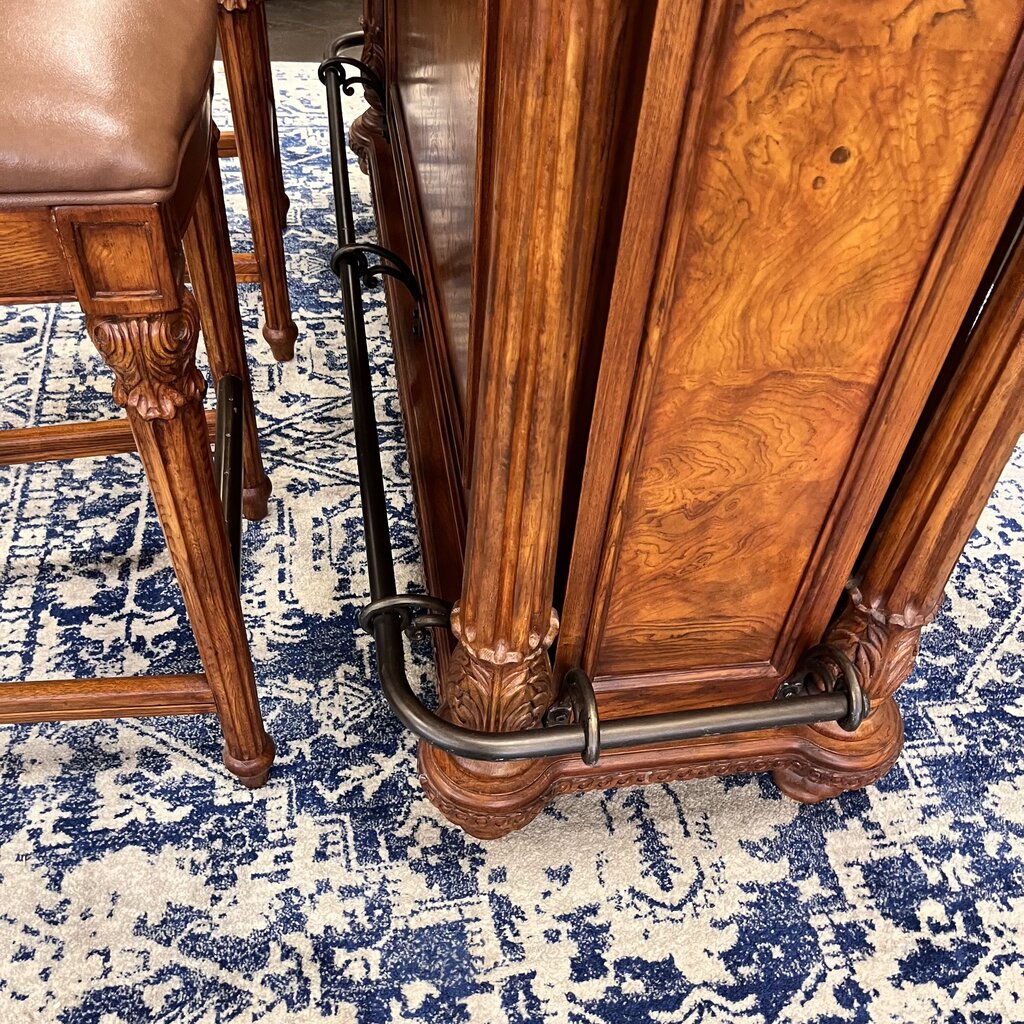 Orig Price $3000 - Bar w/ Marble Top and 2 Stools