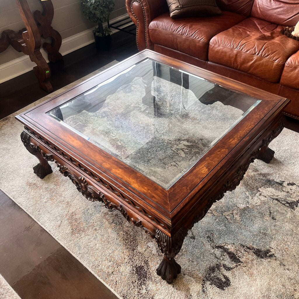 Orig Price $1500 - Cocktail Table w/ Glass Inlay