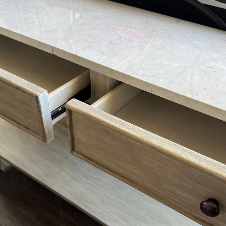 *Orig. Price $2449 - Danielle 2 Drawer Marble Top Console Table