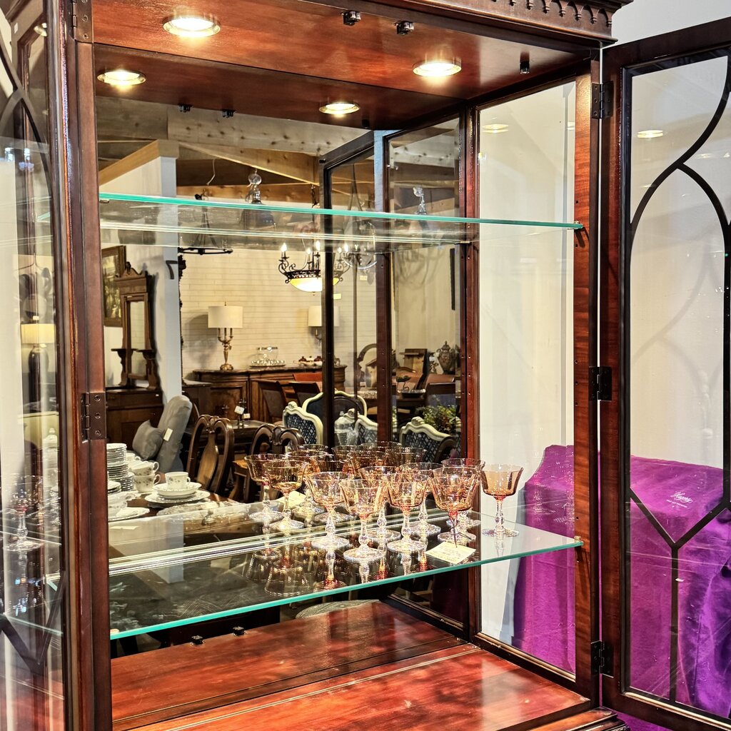 Orig. Price $6000 - Claridge Crotch Mahogany Curio