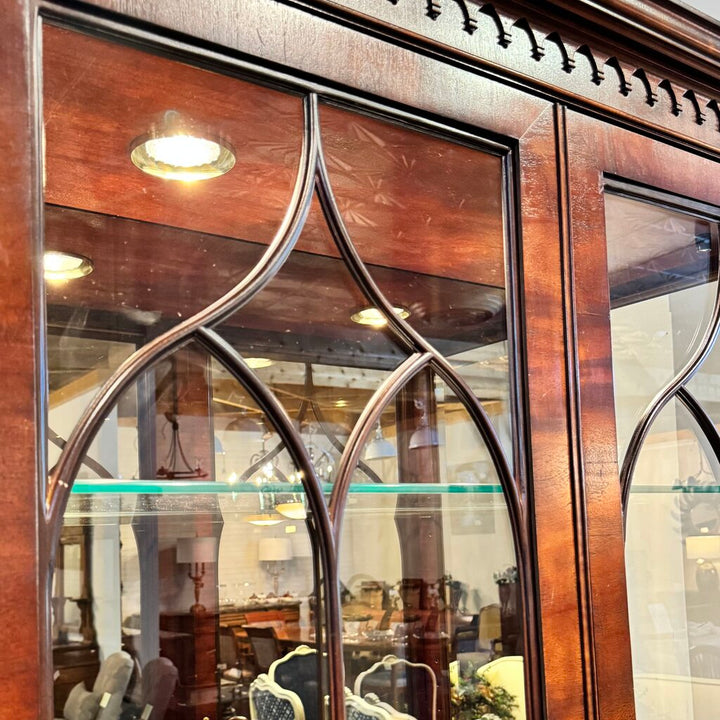 Orig. Price $6000 - Claridge Crotch Mahogany Curio