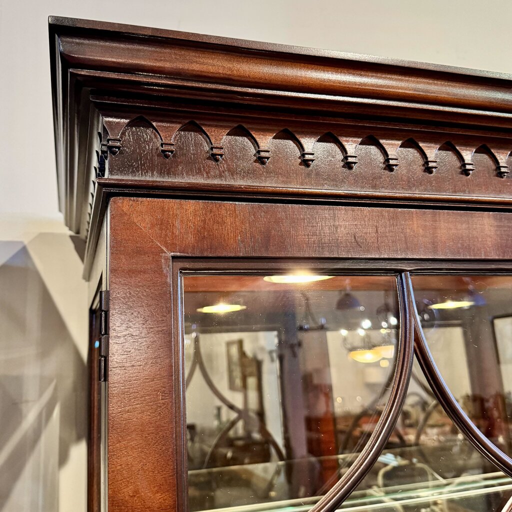 Orig. Price $6000 - Claridge Crotch Mahogany Curio