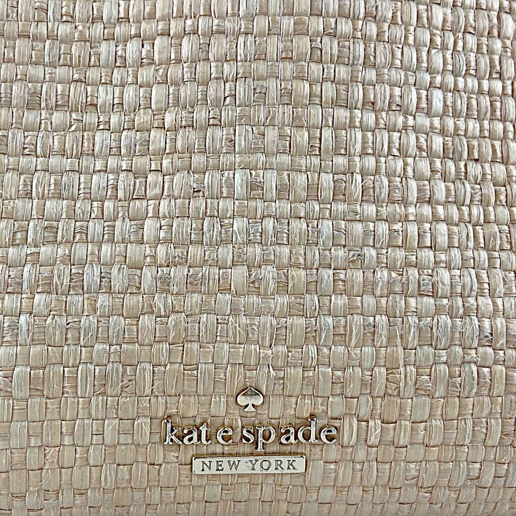 Leather Bow Woven Handbag