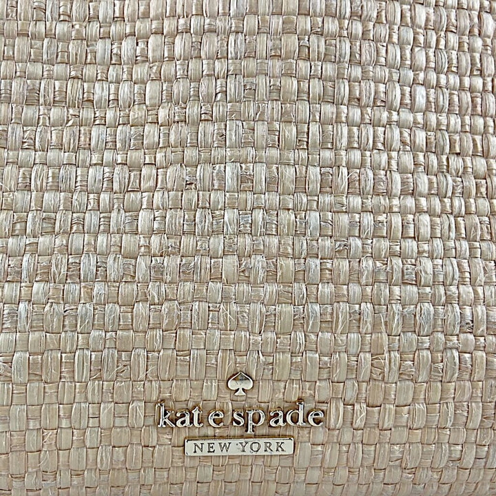 Leather Bow Woven Handbag