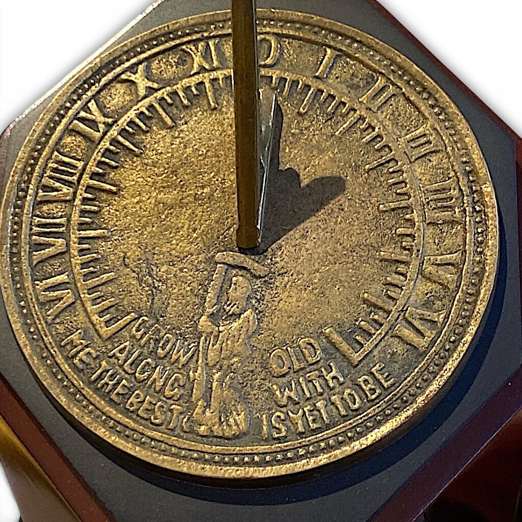 Pair of Sundial Bookends -Grow Old with Me