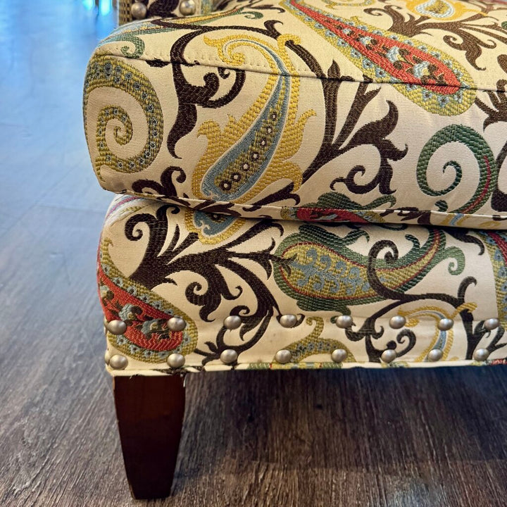Orig. Price $3400 - Paisley Pattern Mix Chair with Ottoman