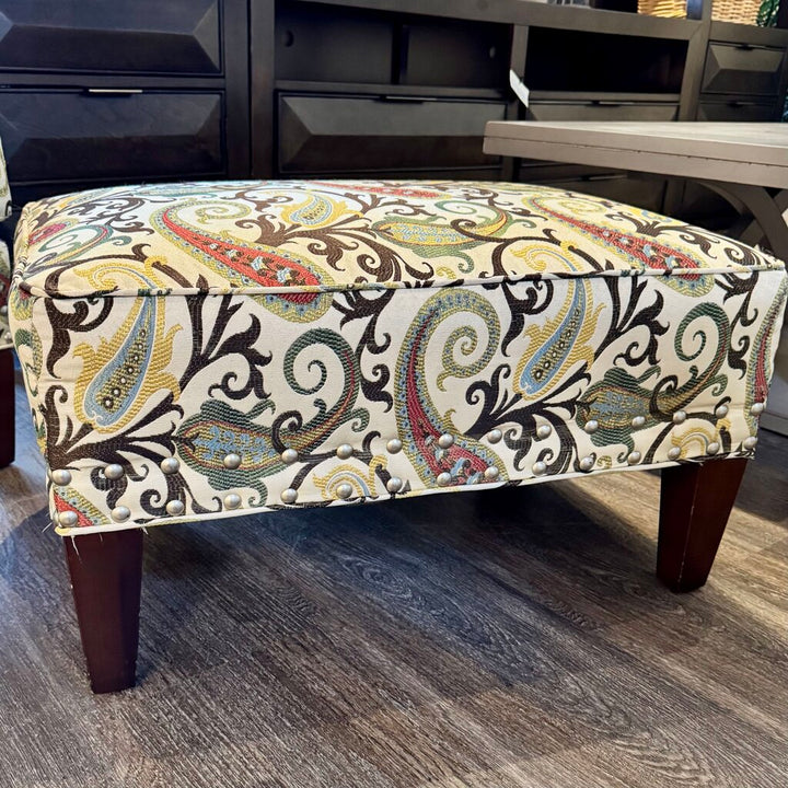 Orig. Price $3400 - Paisley Pattern Mix Chair with Ottoman