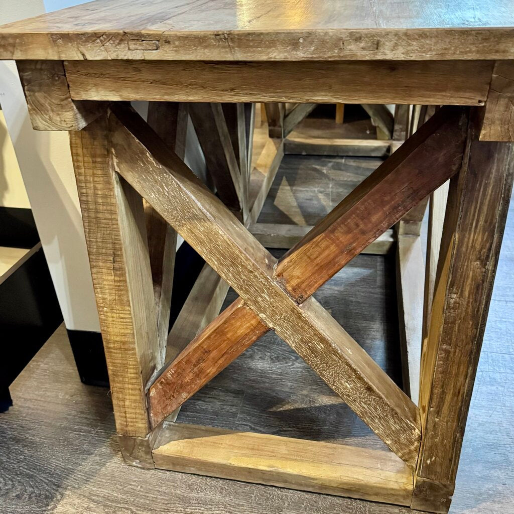 Orig. Price $1274 - Rustic Trestle Console Table