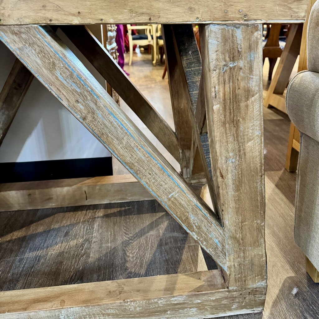 Orig. Price $1274 - Rustic Trestle Console Table