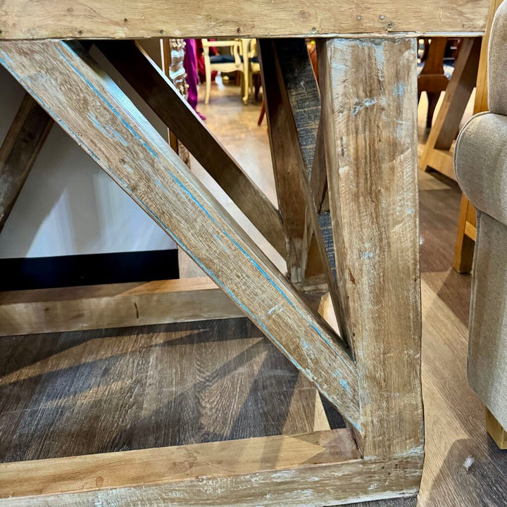 Orig. Price $1274 - Rustic Trestle Console Table