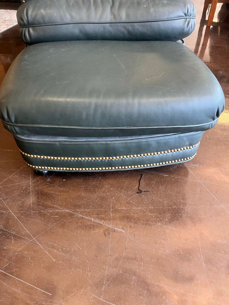 Leather Armchair w/ Ottoman