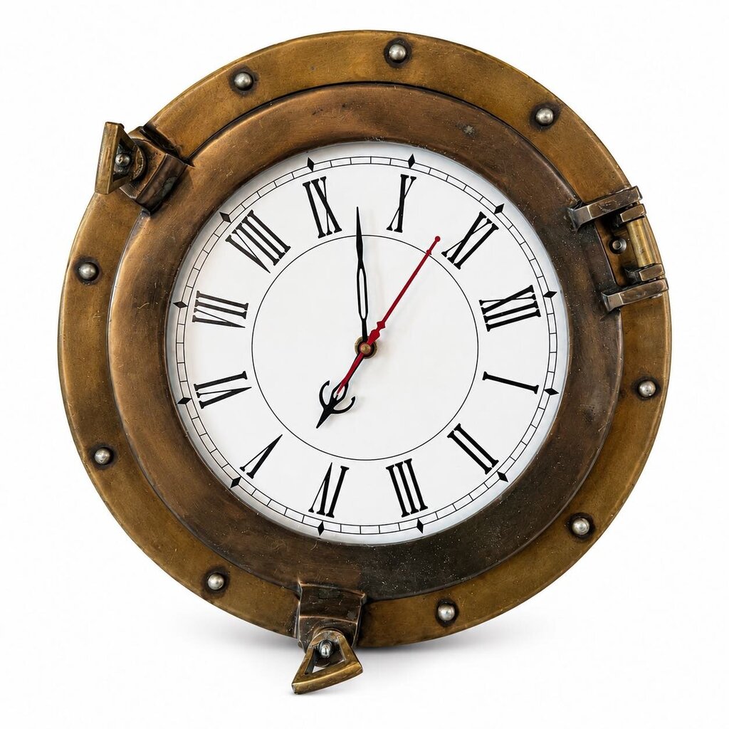 Brass Porthole Clock