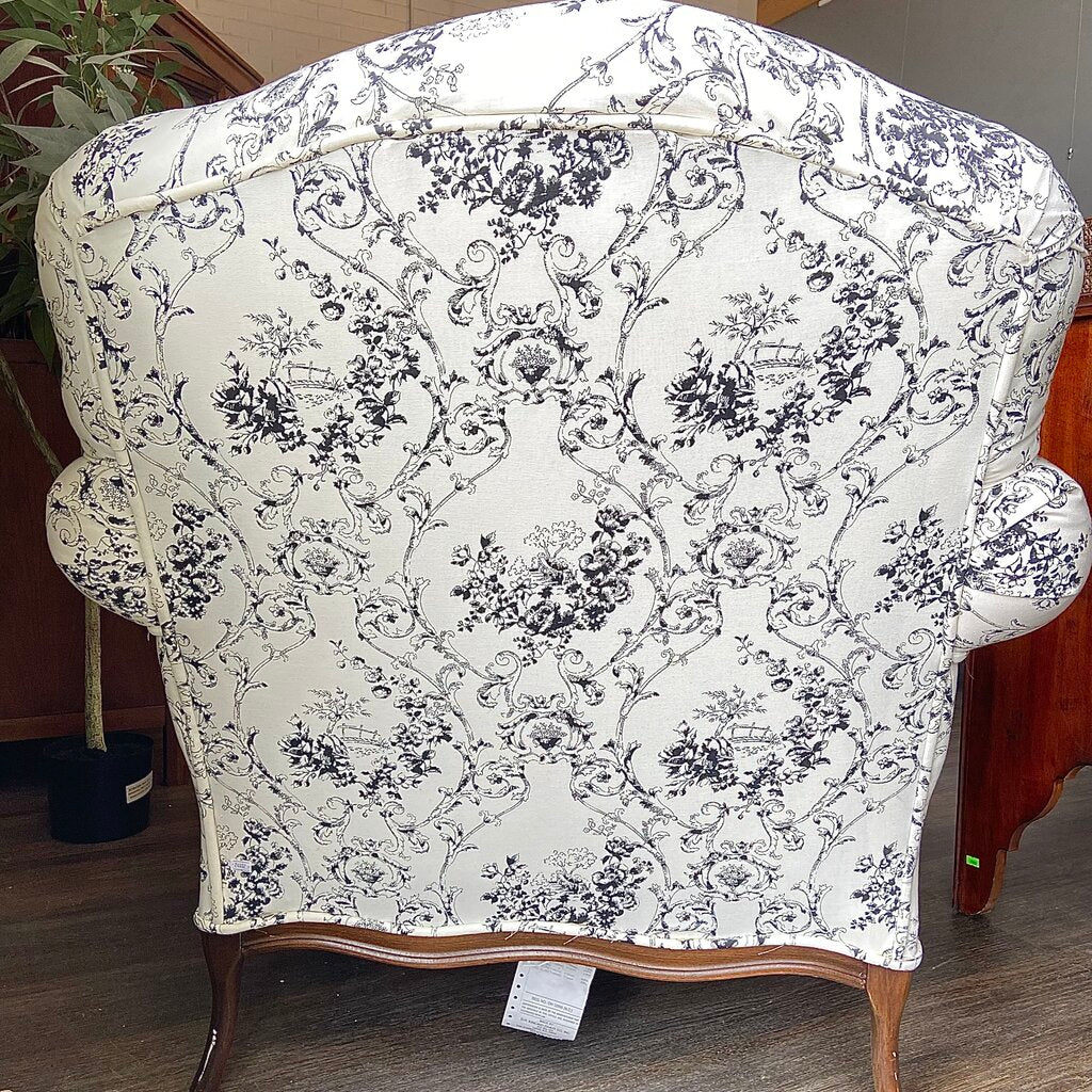 French Country Toile Bergère Chair