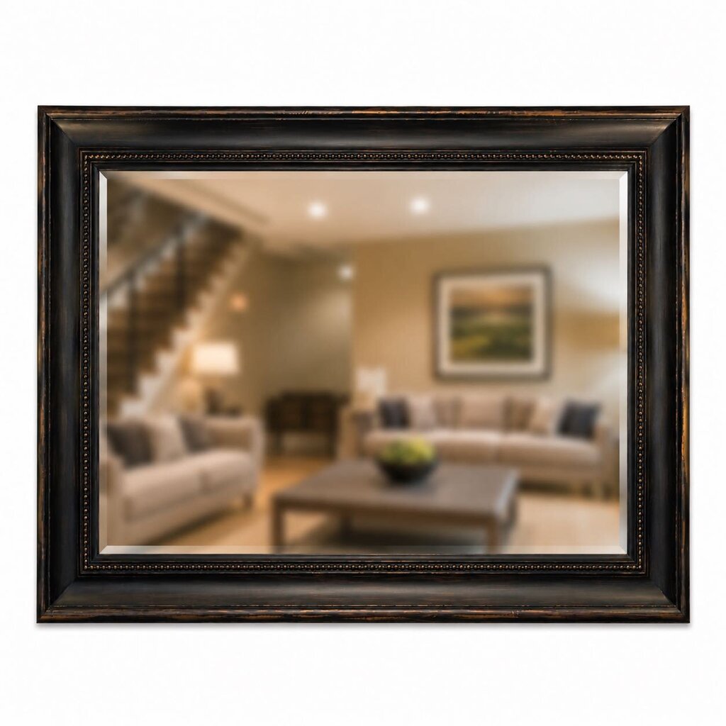 Framed Beveled Mirror