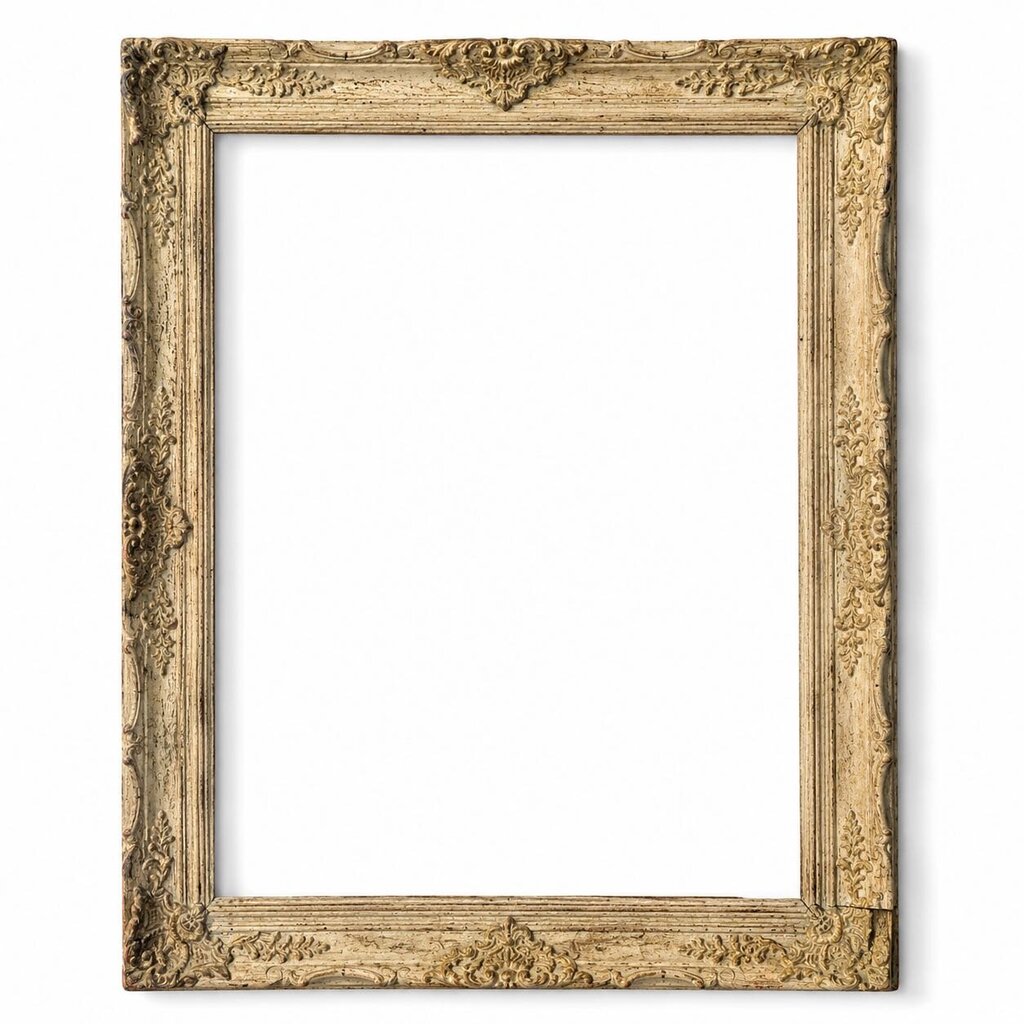 Large Antiqued Wooden Frame