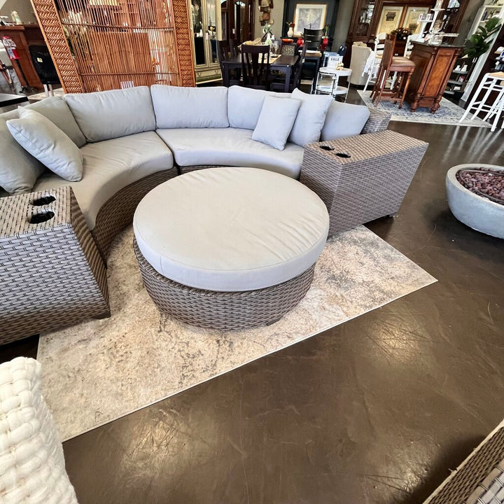 Orig Price $2899 - Outdoor Sectional w/ Ottoman & Side Tables