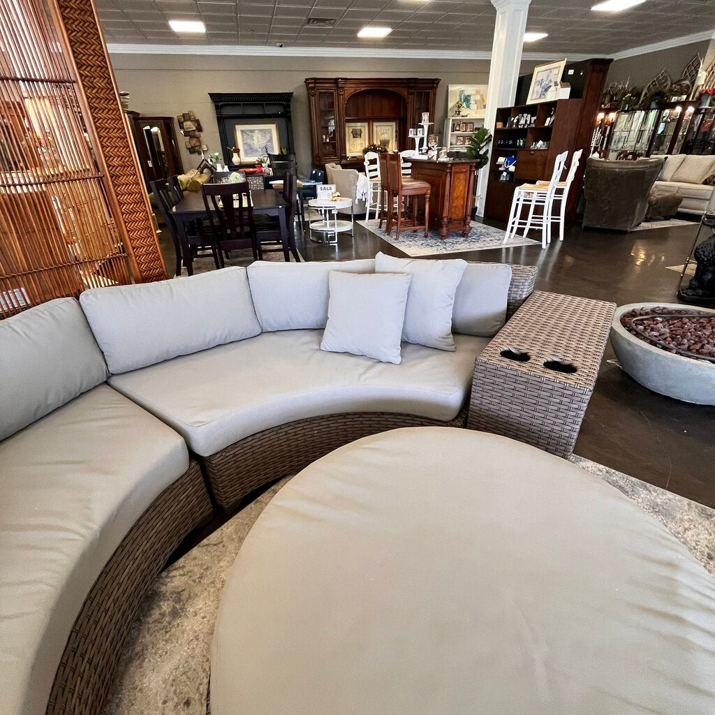 Orig Price $2899 - Outdoor Sectional w/ Ottoman & Side Tables