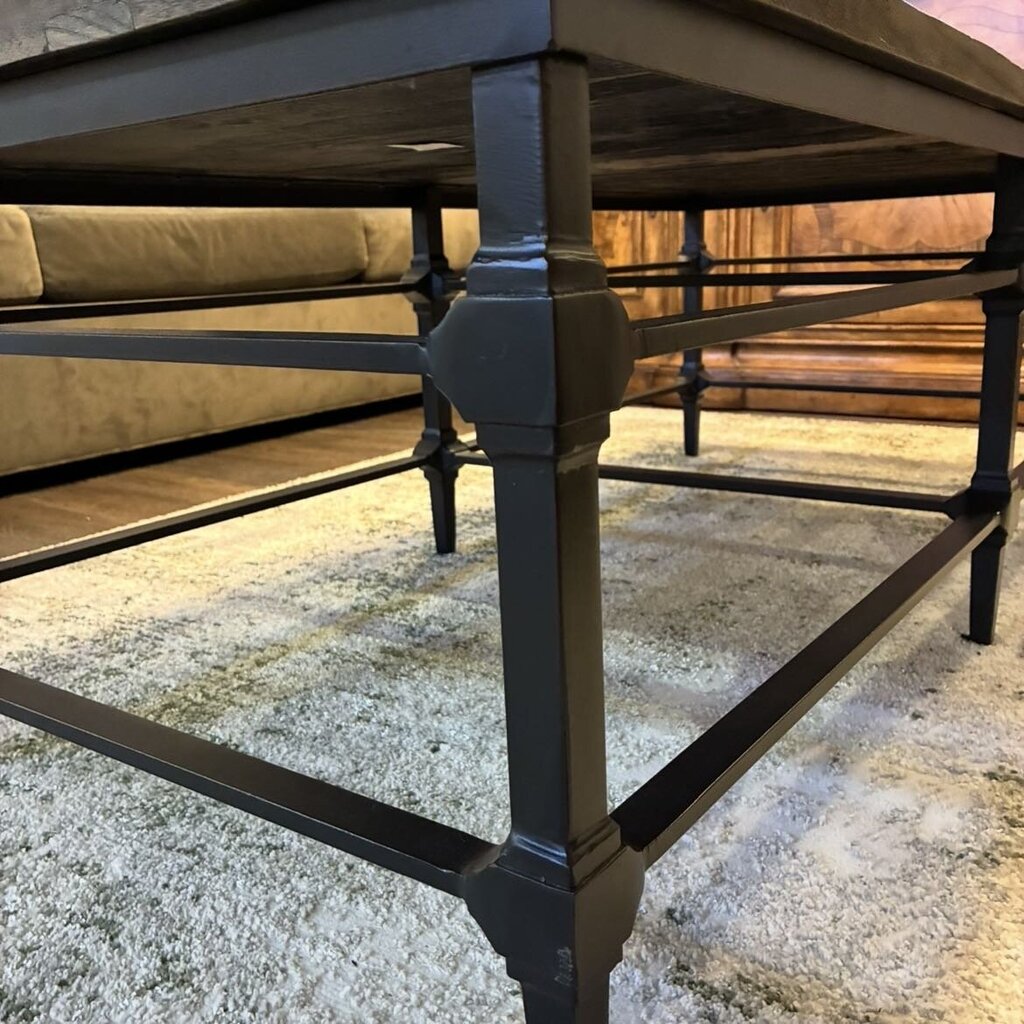 Orig, Price $1,800 - Reclaimed Wood Parquet Coffee Table