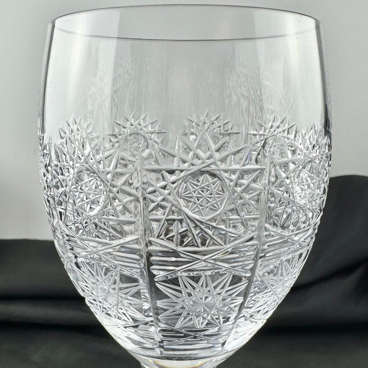 Orig. Price $1000 - Set of 5 Prague Crystal Wine Glasses