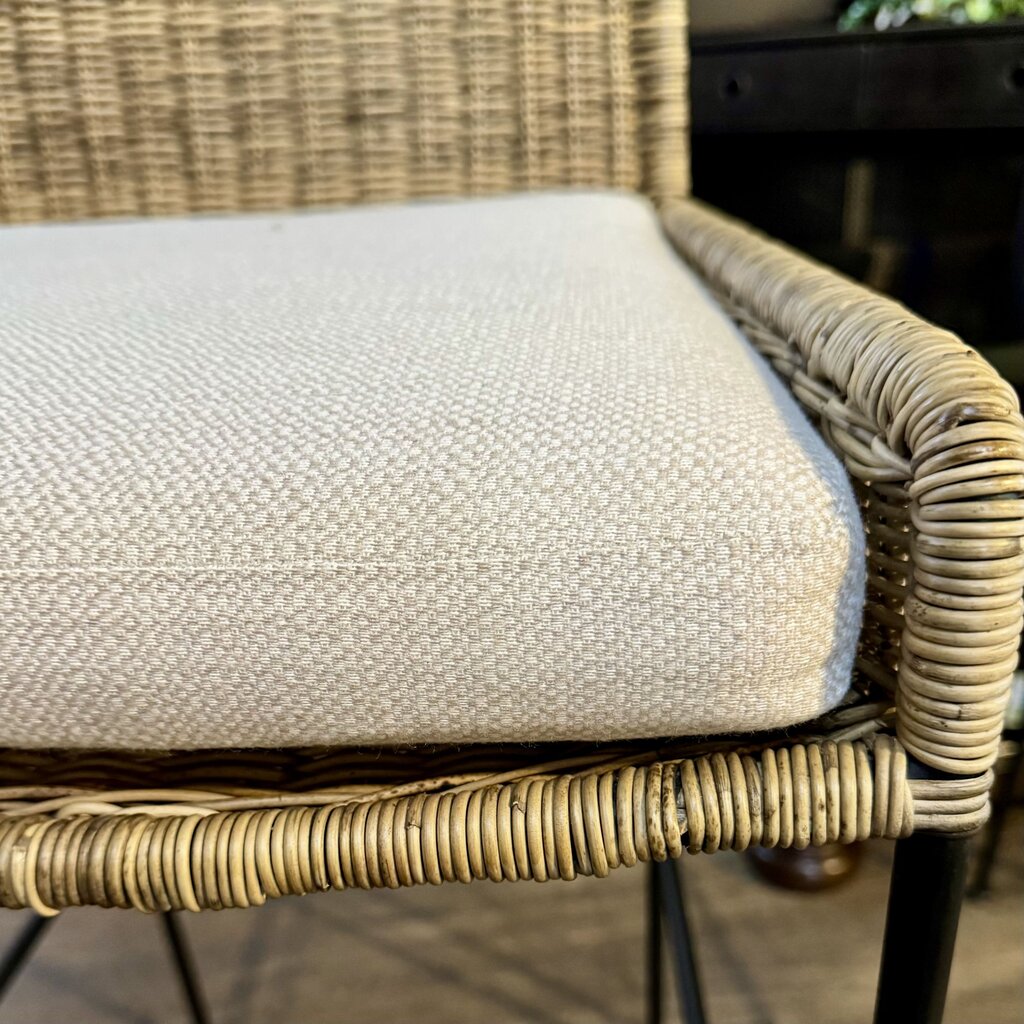 Orig. Price $350 - Wicker Bar Stool with Cushion