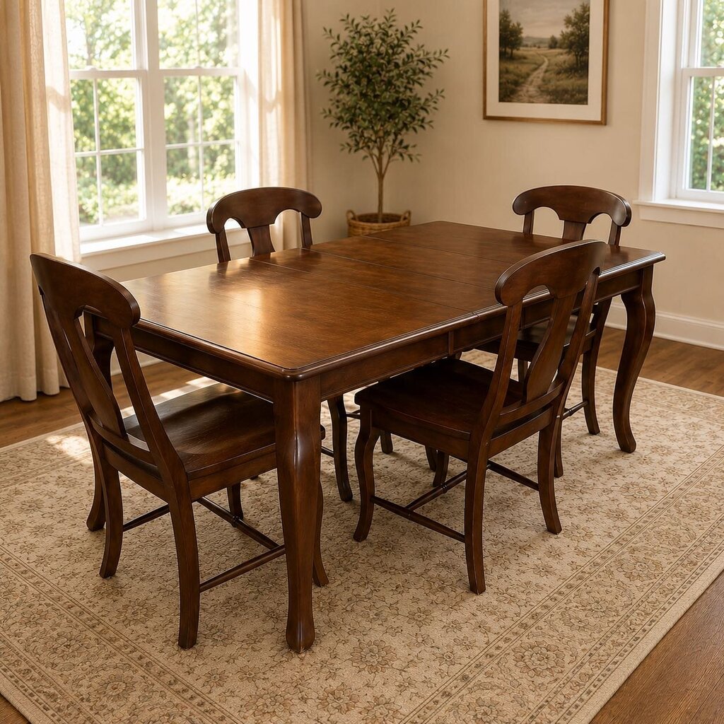 Orig. Price $2,250 - Dining Table w/ 2 Leaves and 4 Chairs