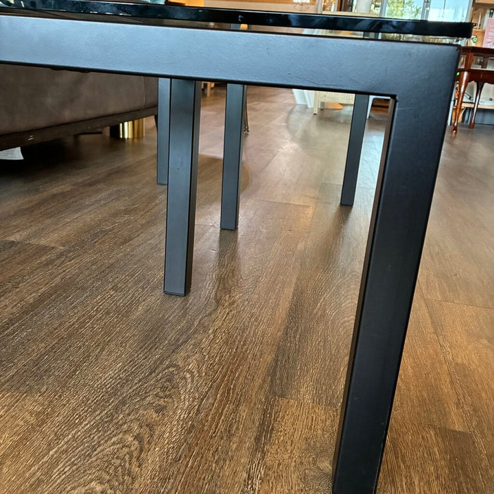 Orig. Price $500 - Modern Glass & Steel Coffee Table