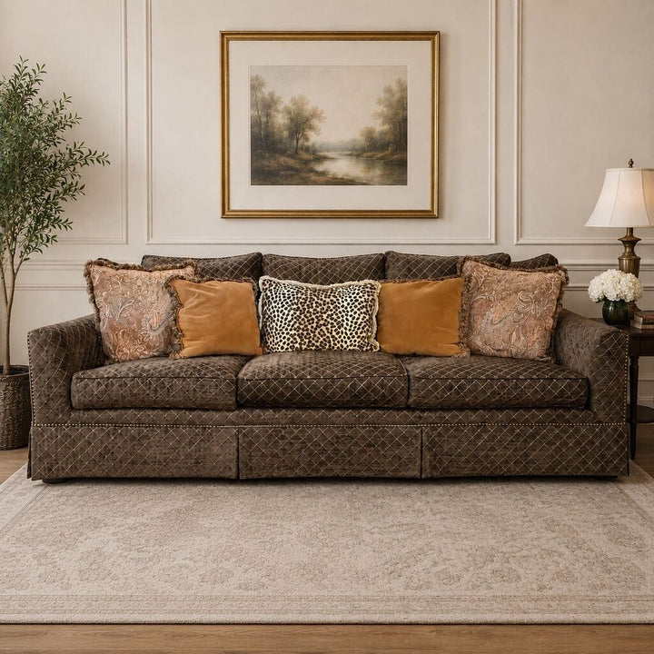 Orig. Price $3,000 - Aven Sofa w/ 5 Accent Pillows