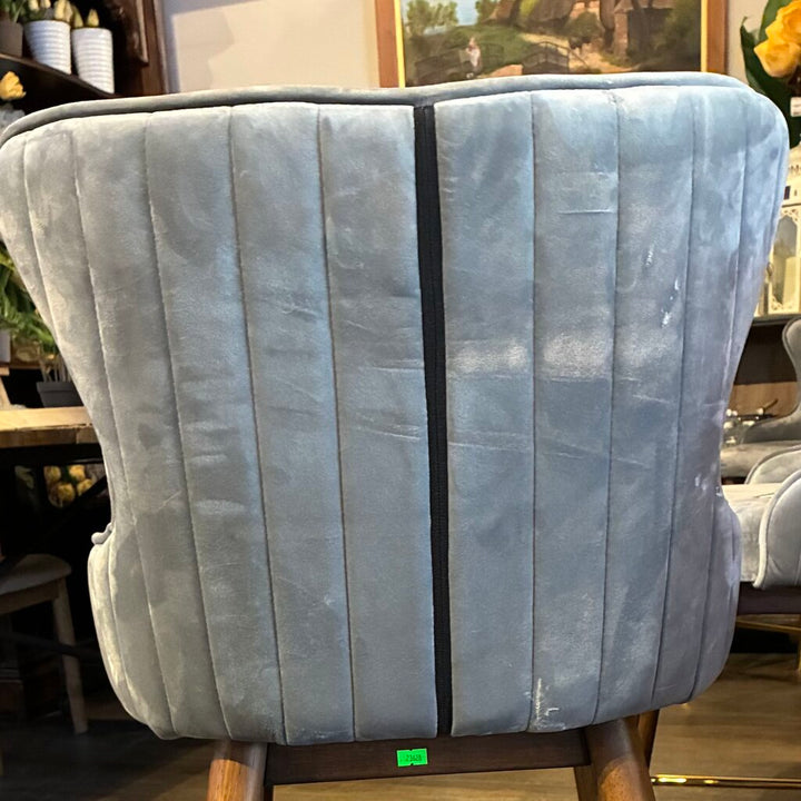 Leland Velour Upholstered Wingback Counter-height Stool