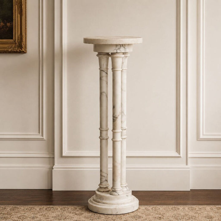 Antique Italian Tri Column Pedestal