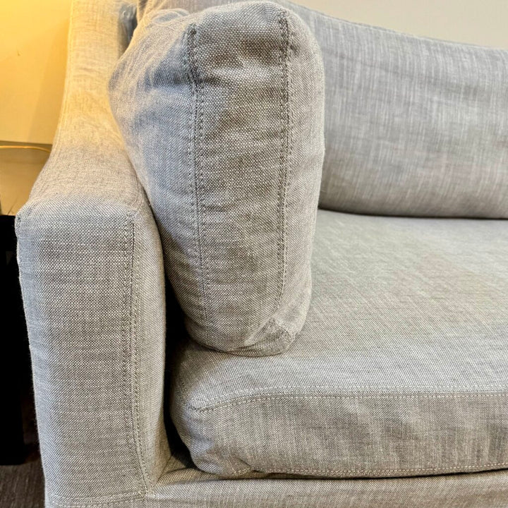 Orig. Price $6000 - Belgian Slope Arm Slipcovered sofa