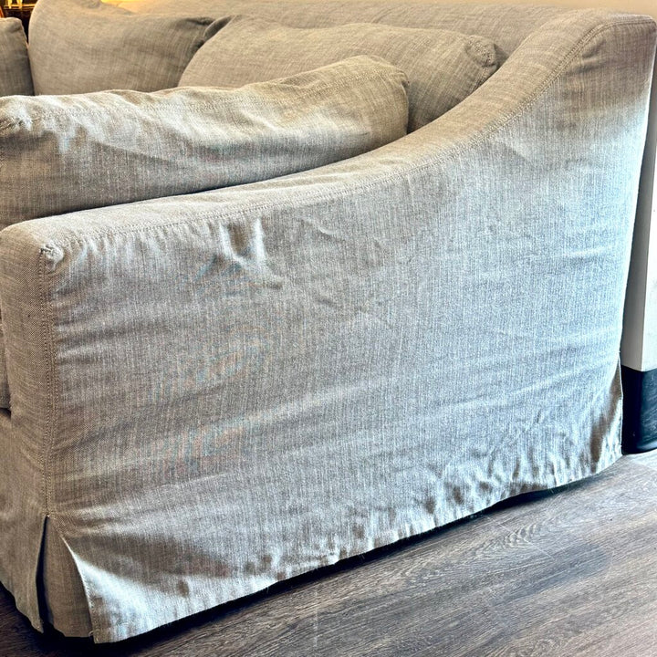 Orig. Price $6000 - Belgian Slope Arm Slipcovered sofa