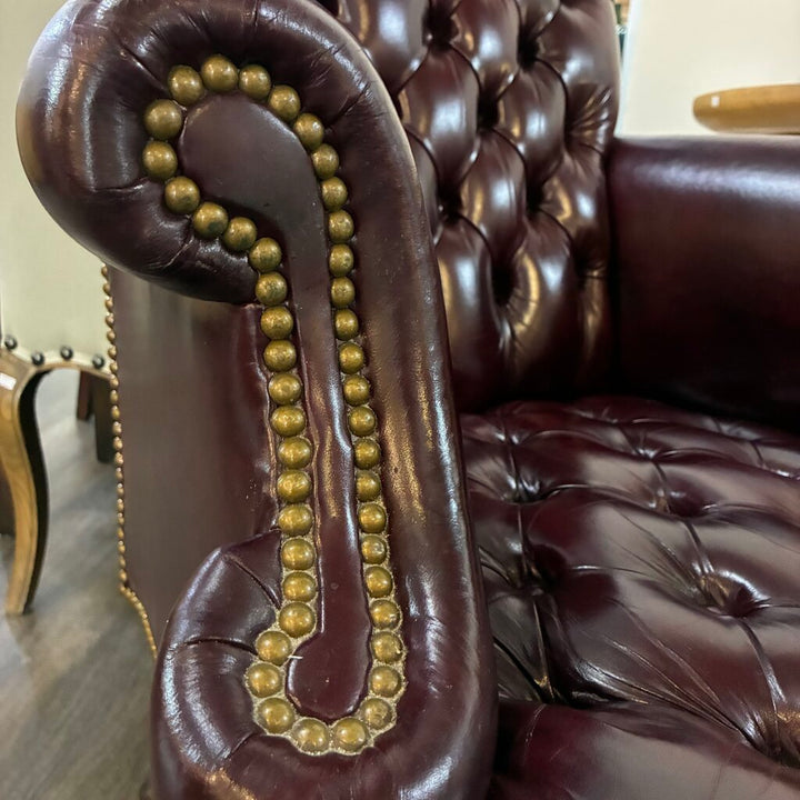 High Back Chesterfield Leather Office Chair