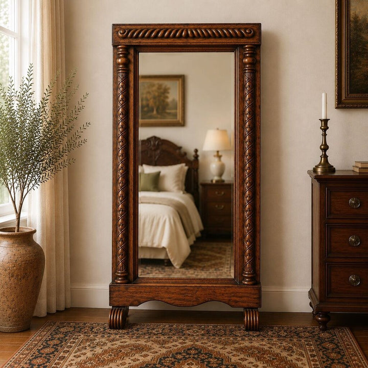 Mediterranean Style Standing Floor Mirror