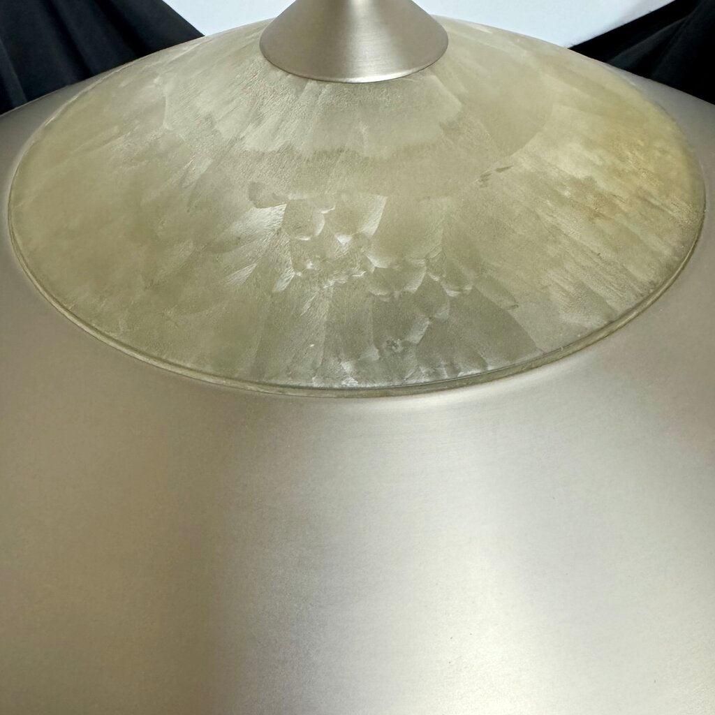 Wooden Twist Glass Shade Lamp