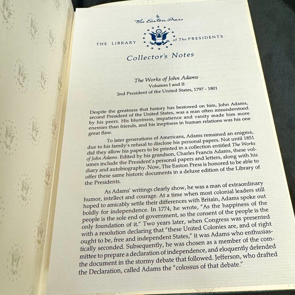 Leather Bound Book - John Adams I & II