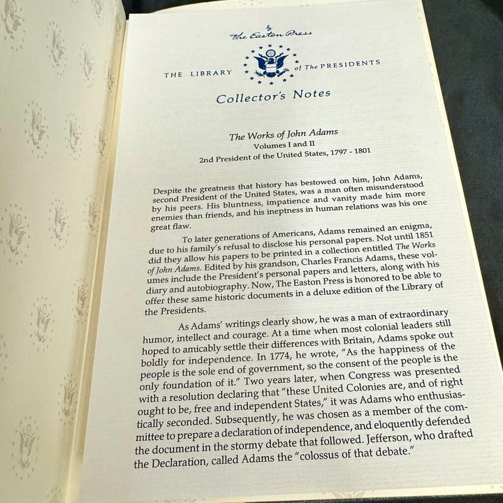 Leather Bound Book - John Adams I & II