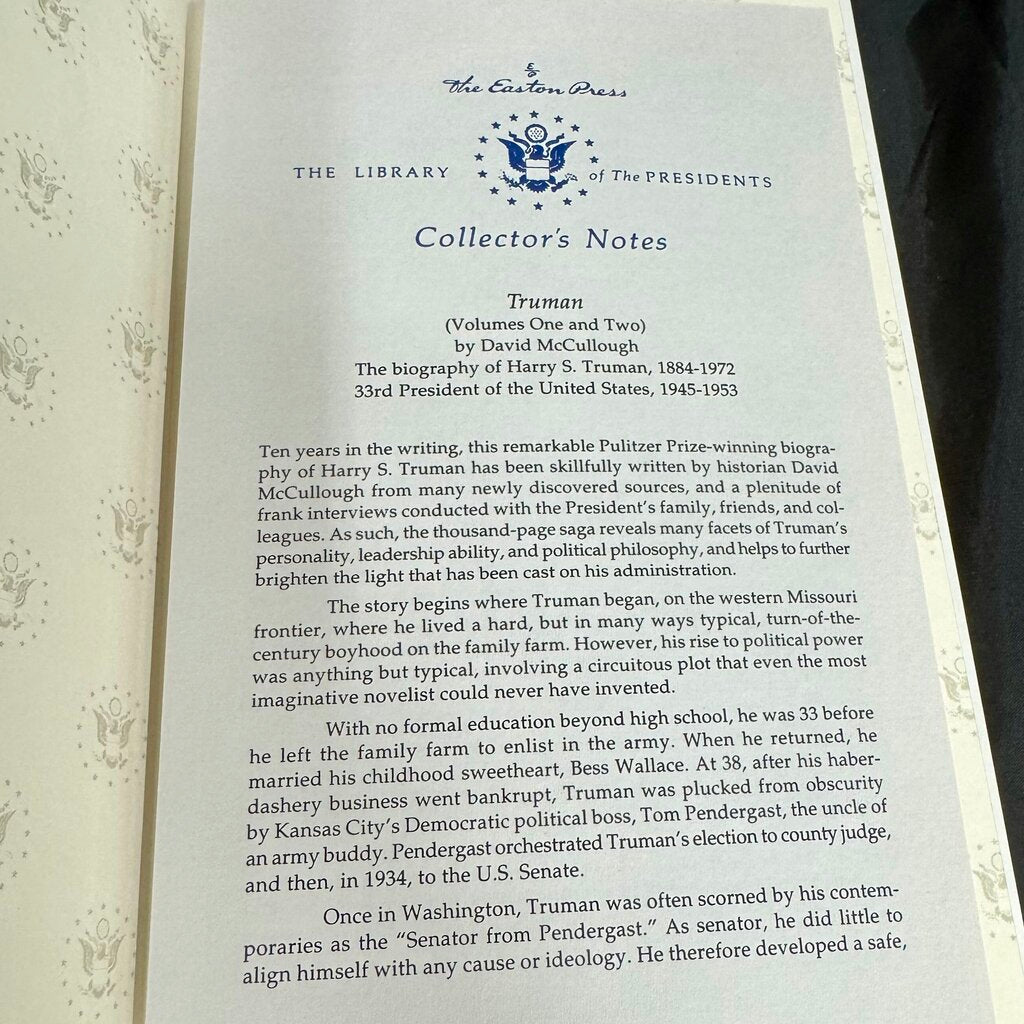 Leather Bound Book - Truman I & II