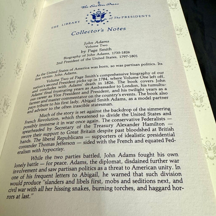 Leather Bound Book - John Adams I & II