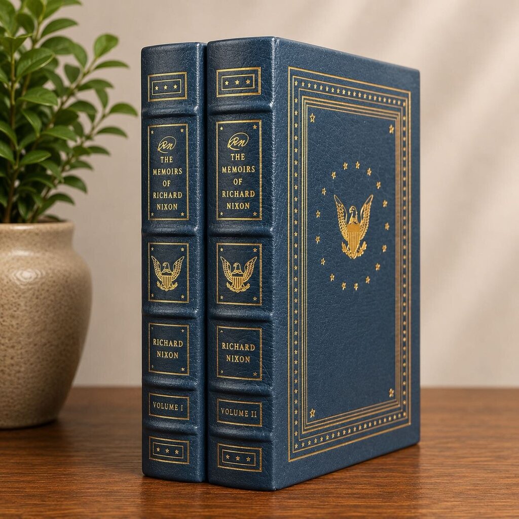 Leather Bound Book - Memoirs of Richard Nixon I & II