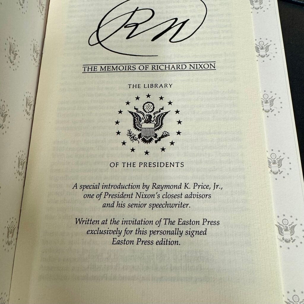Leather Bound Book - Memoirs of Richard Nixon I & II
