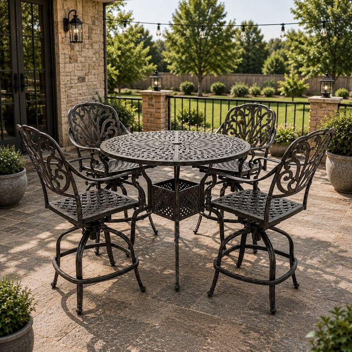 Orig. Price $2219 - 5 Piece Cast Aluminum Patio Set