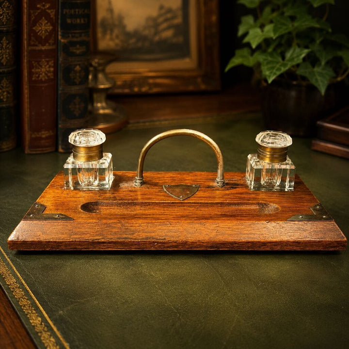 Antique Desk Ink Well